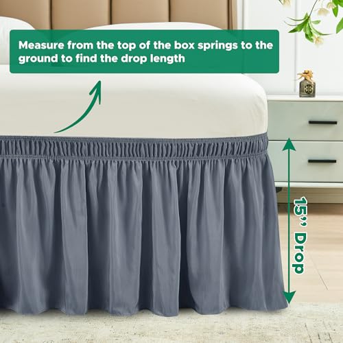 image for Biscaynebay Wrap Around Bed Skirts for King & Cal King Beds 15