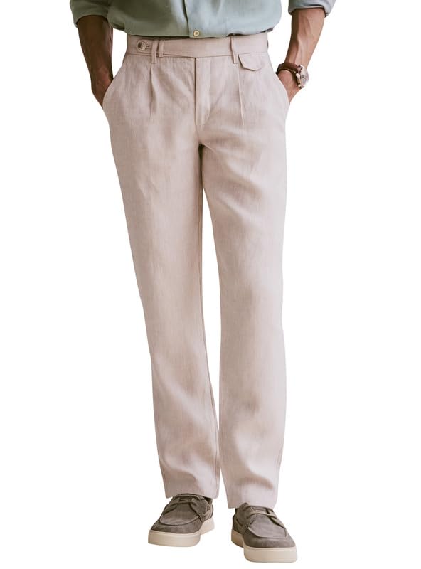 andamen Men's Casual Linen Woven Trouser-picture-42