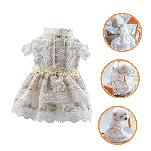 VILLFUL Vestido De Princesa Floral Vestidos De Cachorro Vestido De Princesa Para Animais De Estimaçã