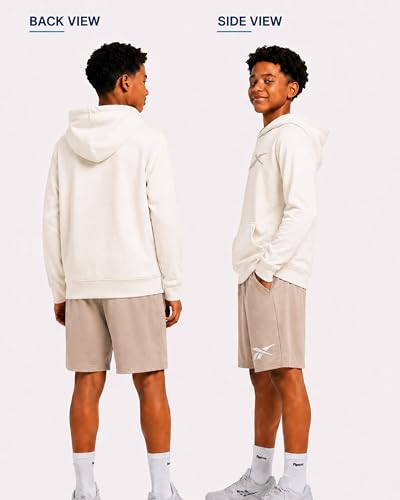 Image of Reebok Boys Active Shorts Set - 2 Piece /3 Piece Athletic Performance Stretch Hoodie Sweatshirt Gym Shorts and Shirts for Boys