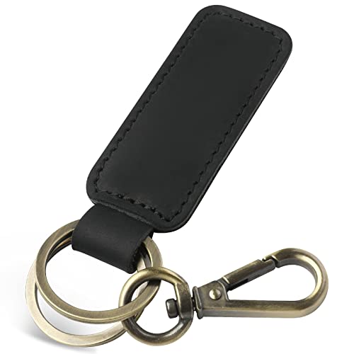 Image of Jack&Chris Genuine Leather Car Keychain, Universal Key Fob Keychain, Leather Key Chain Holder for Men and Women, JC306