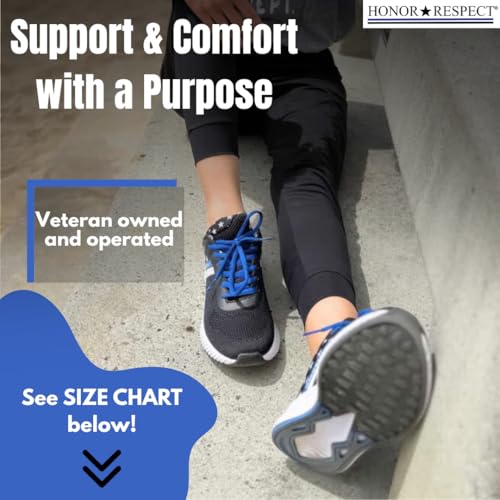 Honor and Respect Blue Line Athletic Shoes - Patriotic Performance Sneakers for Men & Women - First Responder Support Running Shoes - Comfortable Workout Footwear - Veteran Owned Business3