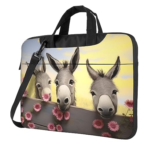 Sac pour ordinateur portable à imprimé âne grand volume contre les chocs