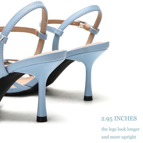 Women'S Cross strappy Pointed Open-Toe Stiletto Sandals Fashion Adjustable Ankle Strap High Heel Dress Sandals For Daily Work Shopping Reunion Party4