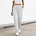 Pbawab Joggers for Women Lightweight Comfort Womens Sweatpants with Pockets Summer Sweat Pants Workout Fashion Joggers White