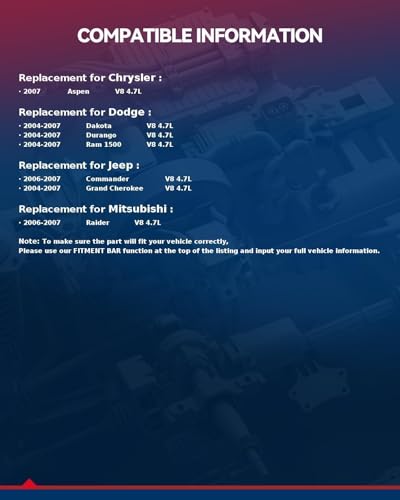 Image of KAX Engine Cylinder Head Gasket Set Compatible with Dodge Ram 1500 Dakota Durango Jeep Grand Cherokee 2004-2007, Commander Raider 2006-2007, Aspen 2007 4.7L, Head Gasket Kit, OE# HS26157PT1 ES71129