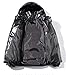 HZCX FASHION Men's Winter Puff Jackets Solid Color Metallic Jackets with Hood QT4006-M105-90-B-US L