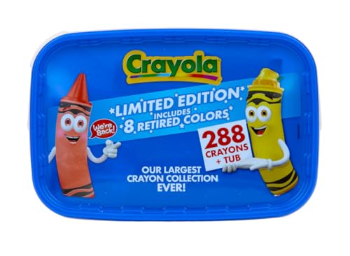 image for Crayola Crayon Tub - Limited Edition Colors (288ct), Bulk Coloring Cra