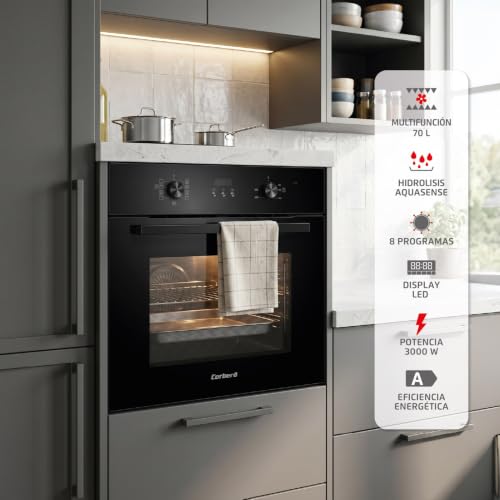 Horno pirolítico Corberó con función vapor y limpieza por hidrólisis de 3000W 5