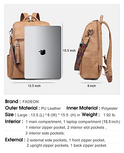 FADEON-Laptop-Backpack-Purse-for-Women-Large-Designer-PU-Leather-Laptop-Bag-Ladies-College-Book-Bag-Shoulder-Bags