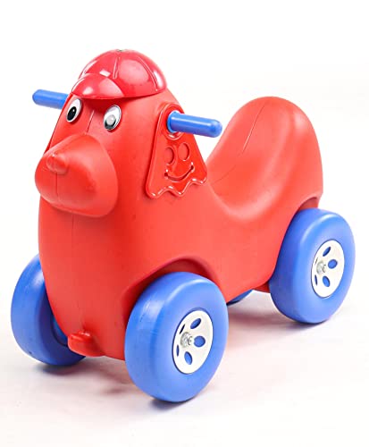 Image of Little Fingers Intra Dog Ride-on Toys for Kids with Wheels (Colour May Vary)