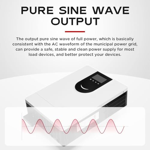 Inversor híbrido solar de 6,2 kg (Cc 48 V A C 220 V) controlador de carga solar Mppt de 120 A, faixa