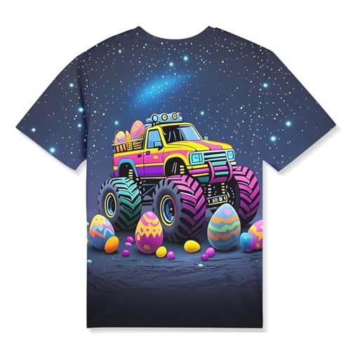 Image of Linnhoy Kids 3D Print Fashion Graphic T-Shirts for Boys Girls 6-16 Years | Unisex Colorful Short Sleeve, Crewneck, Breathable Fabric, Suitable for Daily Sport Festival Wear