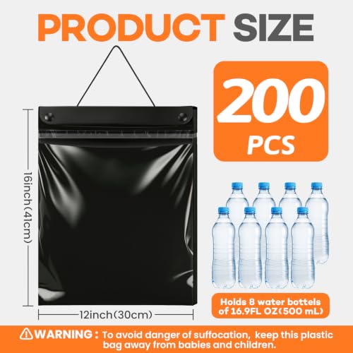 Image of 200 Pcs Hanging Car Trash Bags, Disposable Leak-proof Garbage Can for Car