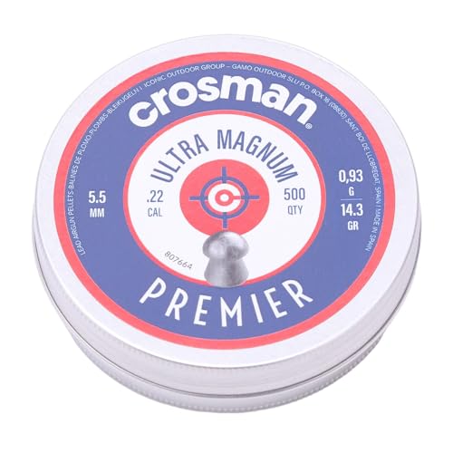 Crosman Domed .22 Air Gun Airgun Pellets 500 Tin 14.3gr Pest Control Hunting 6-11243