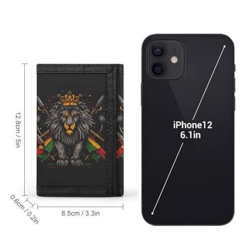 Lion Flag Reggae Rastafarian Rasta Trifold Wallets Slim Coin Purse Card Holder Durable Money Clip for Women Men2