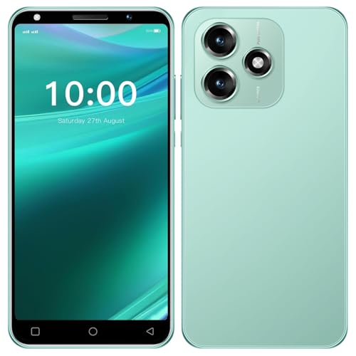 FirstPrz Smartphone con display HD da 5 pollici, 16 GB ROM/espandibile fino a 128 GB, doppia fotocamera Dual SIM, Android 9.0, WiFi, Bluetooth, FM, GPS, telefono cellulare economico (verde)