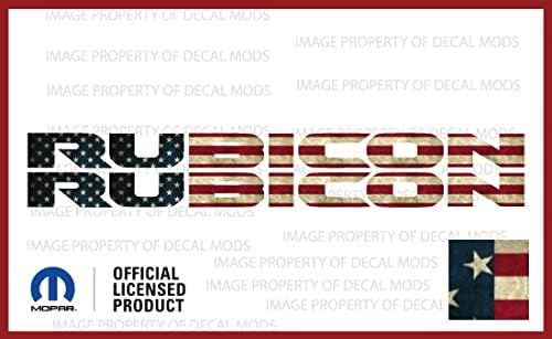 Miniatura 2 de Decal Mods Rubicon - Calcomanías gráficas para capó para Jeep Wrangler y Gladiator JL/JT Rubicon (2018-2024) con bandera de Estados Unidos