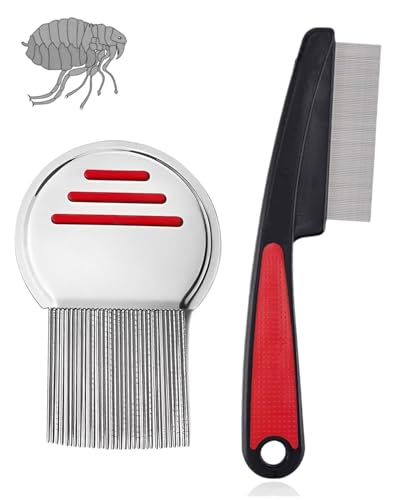 JUKOTA 2 Pezzi Pettine Professionale Pidocchi,Pettine per Pidocchi Denti Stretti