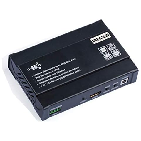 TreasLin 4K HDMI Over IP Extender Receiver, Ultra HD 4K 30Hz 4:4:4, Ultra-low latency,or over single CAT5e/6/7 - up to 120m, Support DTS&Dolby, IR Passback Control, POE & RS-232, TSV621RX Cover