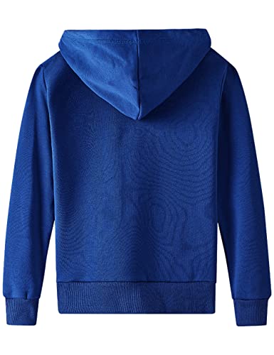 Image of Spring&Gege Youth Solid Fleece Hoodies Soft Full Zip Hooded Sweatshirts for Children (3-12 Years)