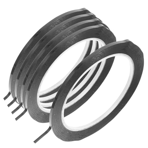 Parliky 5 rollos Cinta Adhesiva para Violín Negra Pegatinas Prácticas para Principiantes Herramienta de Aprendizaje para Instrumento de Cuerda