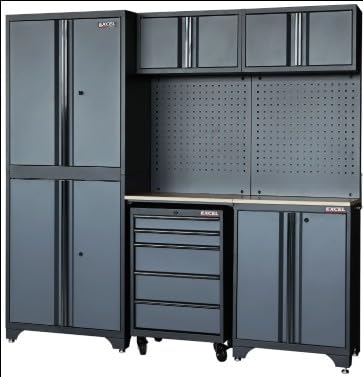 Excel 7-Piece Garage Storage Cabinet System with Worktop