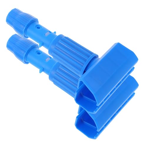 Yardenfun 2 pcs Mop Handle Commercial Clamp Detachable Mop Head Replacement Holder Quick Release Clip for Cleaning Supplies Secure Attachment for Homes Offices and Stores