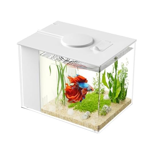 Vehipa 3.7L (1 Gal) Betta Fish Aquarium, Acrylic Small Fish Tank Kit White