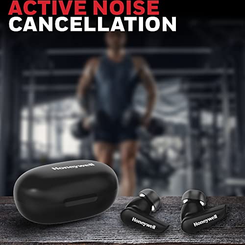 Image of Honeywell Trueno U5000 Truly Wireless ANC Earbuds, Bluetooth V5.0, 16 hrs non-stop music in 1 hr of charge, Noise cancelling with ANC, High Bass, 260mAh Battery, IPX4 Water Resistance, Voice Assistant