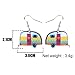Produktbild GUOHAUNB Acryl Bunte Reisemobil Auto Ohrringe Tropfen Baumeln Neuheit Nette Transport Schmuck Für Frauen Mädchen Teen Geschenk Charme