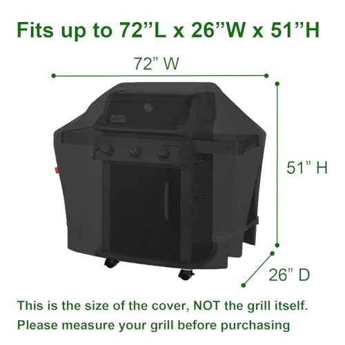 Cover Geny Grill Cover for Weber Genesis 600 and Summit 600 Series E-620, S-620,S-650,S-660, Summit FS38 Gas Grill, Broil King Regal S 690,Regal S 690, 72\"