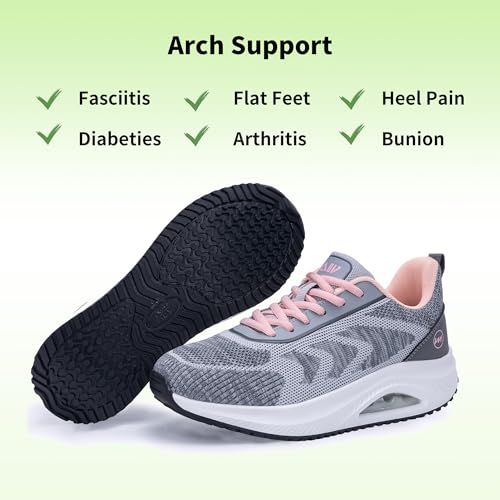 RomenSi Womens Arch Support Walking Shoes Orthotic Fashion Sneakers Tennis Shoes for Plantar Fasciitis Pain Relief US 5.5-113