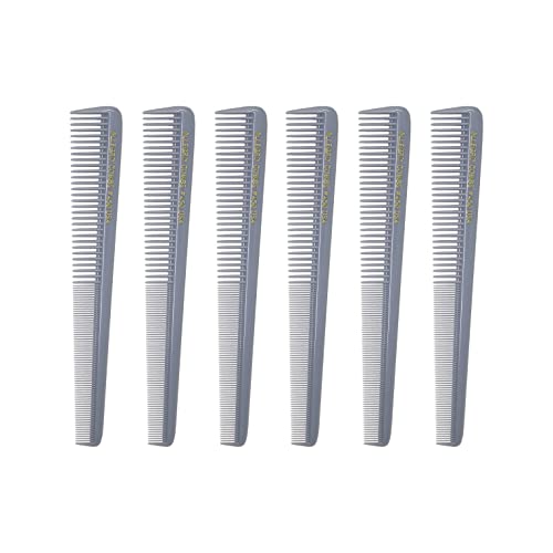 Allegro Combs 450 Tapered Hair Combs Barber Combs Hair Cutting Combs Hairstylist Combs Women's Combs Men's Pocket Combs Made In The Usa. 6 Pcs. (Gray) #TOP17