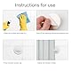 FRUHLING 8 Stück Duschvorhang Clips Selbstklebende Vorhang Klammern Winddichte Vorhang Clips Spritzschutz Stop Protect Clips Weiß Badezimmer Zubehör zum Halten Duschvorhang und Vorhang
