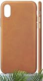 LONLI Basic | New Innovation Eco-Friendly Leather Case | Japanese Microfiber, Anti-Scratch Coating and Waterproof (Caramel Basic, iPhone X)
