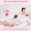 Electric Bubble Massage Mat with Pillow for Bathtub - Portable Spa Bubble Bath Massager, 6-Speed Adjustable Jet Spa & Remote Control, 13 Suction Cups, 74 Air Jets for Full-Body Relaxation