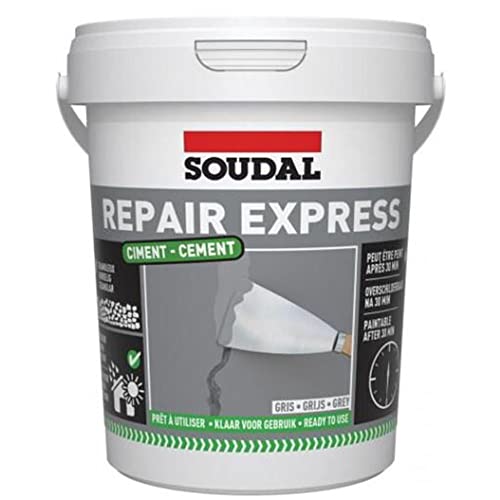 BC Profiles Soudal Repair Express Cement, Acrylic Polymer Based, Used for external and internal applications, 900ml - Grey