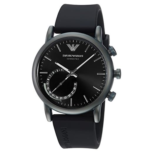 Emporio Armani Mens ART3016 Analog Display Quartz Black Smart Watch