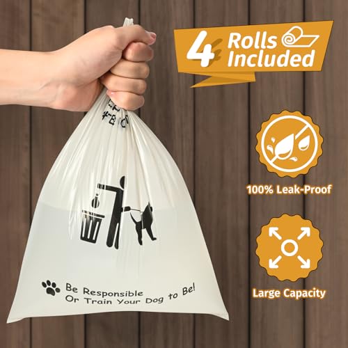 Image of Dog Poop Bag Dispenser for Hanging Use, Grey Poop Bag Holder with Magnetic Closure, Includes 4 Rolls (60 Bags)