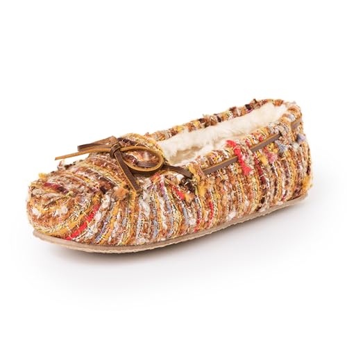 Chaussons Minnetonka Cally femme mocassins d'intérieur en cuir retourné et fourrure