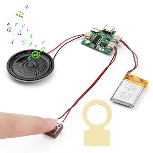 Sound Modul Steuerung über Tasten, 8MB Programmierbar USB Herunterladbar, MP3 Musik Platine mit Lautsprecher für DIY Personalisierte Grußkarten, Kreatives Musikgeschenk