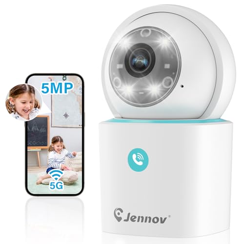 Jennov-4K-Indoor-Security-Camera-5Ghz-24Ghz-WiFi-Pet-Camera-with-Mobile-App-360Baby-Camera-with-Motion-DetectionColor-Night-VisionOne-Click-TalkAuto-Tracking-Function-for-Home-Security