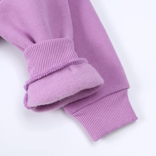 Kids Tales 2Pcs Youth Brushed Fleece Tracksuit Thick Cotton Hoody Sweatsuit Teens Solid Pullover + Sweatpants Outfits Set4