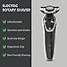 Evapure Electric Rotary Shaver, USB Rechargeable Battery, Wet and Dry Dual-Use Design, Ergonomic Grip, Built-in Trimmer, Ultra-Smooth, Skin-Friendly Shaving, Cleaning Brush