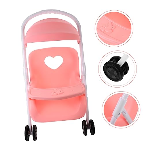 CLISPEED Puppenwagen Zubehör Beweglicher Puppenwagen Kinderwagen für Puppenhaus Dekoration Leichtes Design für Rollenspiele und DIY Bastelprojekte – Bild 7
