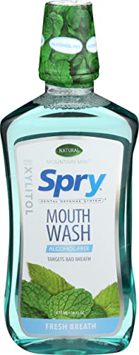 Spry Mouth Wash, Mountain Mint, 16 Ounce