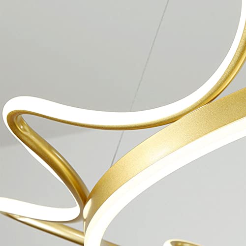 Lustre simple salon salle à manger avec lampe suspendue LED - 7