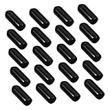 SOIMISS 100 Stück Schwarze PVC Schraubengewindeschutz Kappen Flexibel für Schrauben Draht Endkappen Kabelschutz Vielseitig für Elektroinstallationen Büro Werkstatt