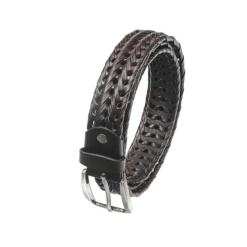 Men's Belts, Leather Woven Braided Belts for Gift, Mens Casual Jeans